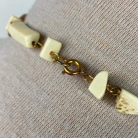 Vintage Ox Bone Link Necklace 32" - Picture 8 of 10